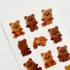 Matte Water-Resistant Coating - pureureum design Plush Cupid Bear Clear Sticker