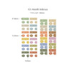 03 Month Indexes - Archive Paper Sticker Roll 01-03