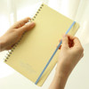 Elastic Band Closure - Paperian Flat Seed Large Blank Notebook