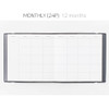 Monthly - 2NUL Square Band Drawing Dateless Weekly Diary Journal