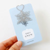 Small Size - Bookfriends Silver Snowflake Steel Bookmark
