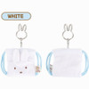 White - Miffy Plush AirPods Drawstring Pouch with Bunny Carabiner