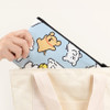Portable Size - Maltese Puppy Pattern Flat Zipper Pouch