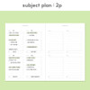 Subject Plan - Dash and Dot Lucky 1 Month Dateless Daily Study Planner