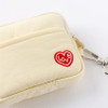 Cute Red Embroidery - Romane Brunch Brother Mogry Hug Card Wallet With Strap