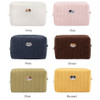 6 Colors - Romane Brunch Brother Mogry Corduroy Zipper Pouch