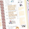Korean Hangul Stickers - Indigo Mindfulness Study Planner Decorative Sticker Pack