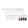 01 Red - ICONIC Doodle Kiss Cut Date Sticker Tape Roll