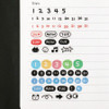 Sticker Size - ICONIC Doodle Kiss Cut Date Sticker Tape Roll