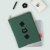 Nylon Pouch - All new frame Black Cat With Clover iPad Mini Tablet Pouch (8.3")
