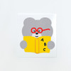 Gray Study Bear - roomroom Bear Removable Sticker