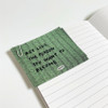 Non Sticky Notes - sand cake Green Knit Memo Pad