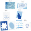 Pack of 16 sheets - sand cake Blue Color Paper Sticker Pack