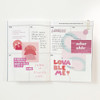 Usage example of sand cake Pink Color Paper Sticker Pack