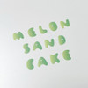 sand cake Mellon Bubble Alphabet Sticker