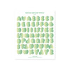 Upper Case Alphabet Stickers - sand cake Mellon Bubble Alphabet Sticker