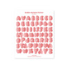 Upper Case Alphabet Sticker - sand cake Strawberry Bubble Alphabet Sticker