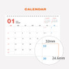 Front - Indigo 2026-2027 Gibon 18 Months Desk Calendar