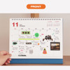 Front - Indigo 2026-2027 Gibon 18 Months Desk Calendar