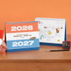 18 Months Calendar - Indigo 2026-2027 Gibon 18 Months Desk Calendar