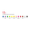 Set of 12 pens - Dong-A Ardor 2mm Slim Twistable 12-Colored Pencil Set