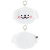 Front & Back Design - Maltese Puppy Plush Pouch With Keyclip