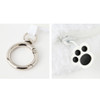 O-ring & Rubber Zipper Slide - Maltese Puppy Plush Pouch With Keyclip
