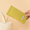 Oat Yellow - Antenna Shop Soft Quilted Eyeglass Pouch with Squeeze Closure