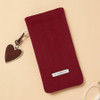 Cherry Wine - Antenna Shop Soft Quilted Eyeglass Pouch with Squeeze Closure