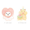 Option - Dash and Dot Velvet Love Die-cut Animal Mini Card