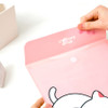 Velcro Closure - Meow Man Cute Cat A4 Vertical Envelope Document File Folder