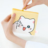 Zipper Slide - Meow Man Cute Cat Mini Canvase Flat Zipper Pouch