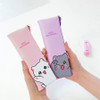Slim Pencil Case - Meow Man Cute Cat PVC Flat Pencil Case