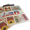 Set of 4 Sheets - UNIVERSAL CONDITION Vintage Travel Label Sticker Set