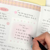 Check & Fruits - 7321 Design Cute Non-Sticky Memo Pad with Cover