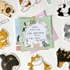 Cat - 7321 Design Cute Non-Sticky Memo Pad with Cover