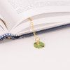 Chain Strap Feature - Appree Lotus Leaf Metal Bookmark with Chain