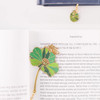 Usage Example of Appree Lotus Leaf Metal Bookmark with Chain