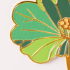 Enamel Details - Appree Lotus Leaf Metal Bookmark with Chain