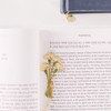 Usage Example of Appree Carnation Leaf Metal Bookmark with Chain