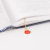 Chain Strap Feature - Appree Rose Metal Bookmark with Chain