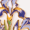 Enamel Details  - Appree Iris Metal Bookmark with Chain