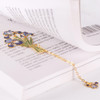 Subtle Golden Glow - Appree Iris Metal Bookmark with Chain