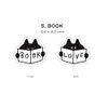 Book - Iconic Doodle Double-Sided Acrylic Clip
