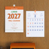 Indigo 2027 Lunar Colorful Retro A4 Wall Calendar