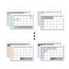 Double-Sided - Jam Studio 2027-2028 Rainbow Pastel Desk Calendar