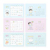 Calendar Pages - Indigo 2027 Lucky Affirmations Illustration Desk Calendar