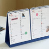 Back - Indigo 2027 Lunar Korean Retro Double Monthly Desk Calendar