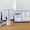 Indigo 2027 Lunar Korean Retro Double Monthly Desk Calendar