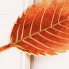 A gentle golden shimmer - Appree Zelkova Leaf Metal Bookmark with Chain